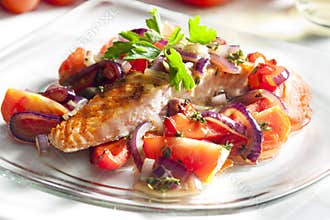 Grilled salmon