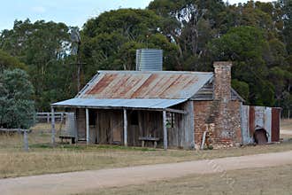 Deserted Australian farm house in the outback of Australia