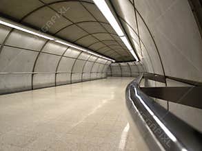 Empty subway station in Bilbao