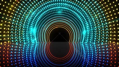 Colorful Light Tunnel Stage