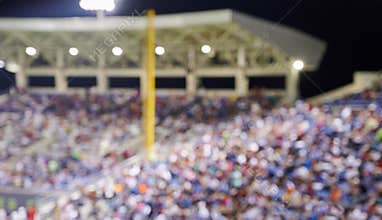 Crowd of fans on baseball stadium