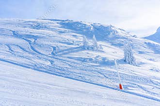 Winter landscape with snow covered Alps, Seefeld, Austira