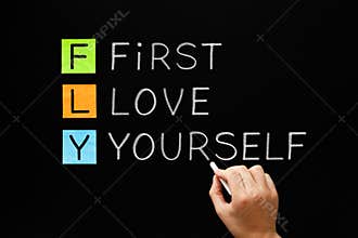 FLY - First Love Yourself Acronym Concept