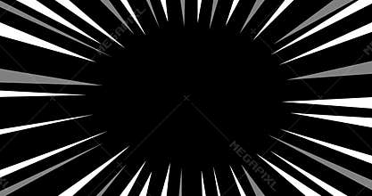 Anime speed line effect. Zoom effect for games or videos composition.