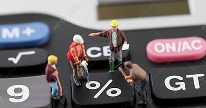 Working to get best interest rate concept