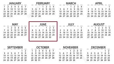 Calendar month border box moving from jan to december animation background