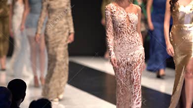 Fashion catwalk runway show models