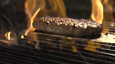 Delicious fillet meat on the barbeque grill