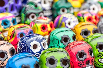 Day of the Dead figurine sugar skulls