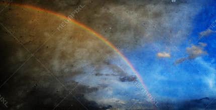 Grunge textured raibow wallpaper