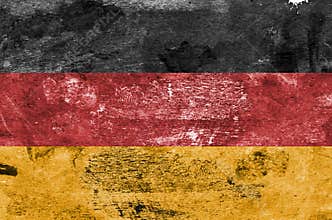 German Flag on a Paint Stained Background