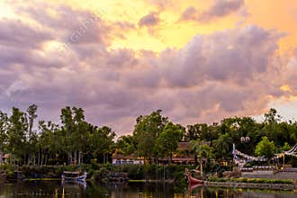 Disney world Orlando Florida Animal Kingdom sky before a storm