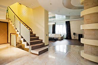 Luxury hall with staircase