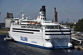Ferry near Riga, Latvia.