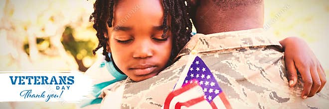 Composite image of logo for veterans day in america