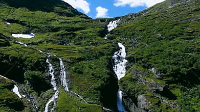 Waterfall. Geiranger fjord norway