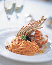 Pasta with lobster