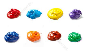 Liquid paint drop color spot