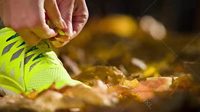 Running shoes barefoot