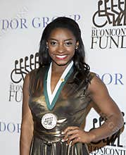 Simone Biles at 2017 Great Sports Legends Dinner 