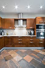 Interior of a new kitchen