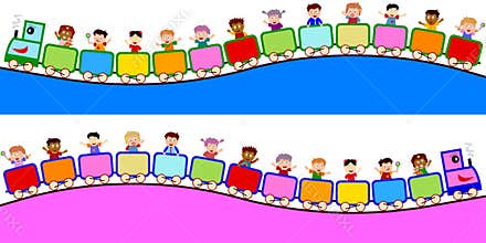 Kids on Train Borders