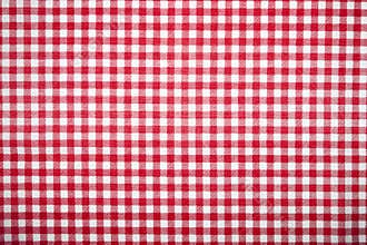 Red grid table cloth pattern