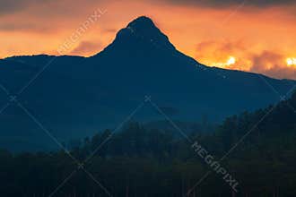 Mountain named Adam`s Peak