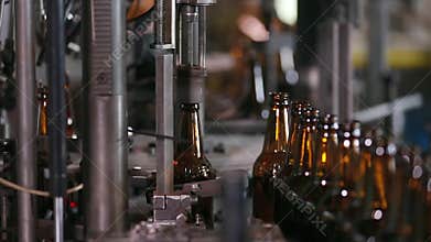 Technological line for bottling of beer in brewery