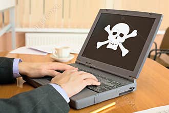 Laptop with pirate software