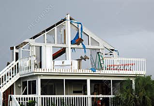 Hurricane Damaged beach house