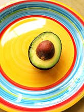 Avocado fruit half