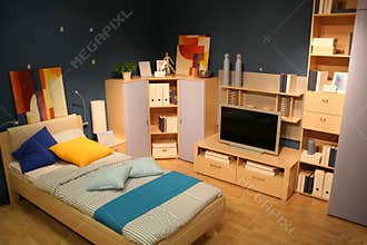 Bedroom with tv