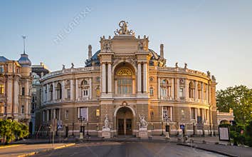 Odessa Opera House in a morning