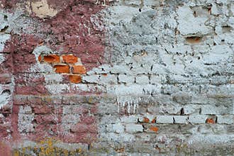 Colored brick wall