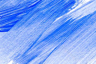 Abstract blue hand drawn acrylic painting creative art background.Closeup shot of brushstrokes colorful acrylic paint on canvas wi