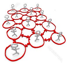 Network of People - Drawing of Circles and Arrows