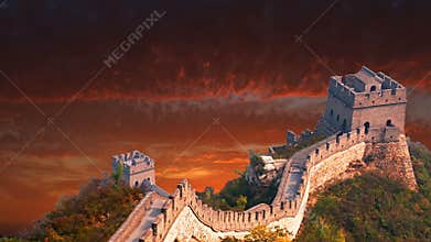 Great Wall of China, Travel, Asia, Sunrise, Sunset