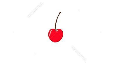 Exploding Cherry Animation with Transparent Background