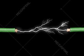 Wires with electrical arc