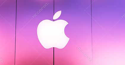 SAN ANTONIO, TEXAS - APRIL 12, 2018 - The Apple logo at the entrance of the Apple store located at La Cantera Mall in San Antonio