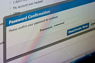 Facebook account deactivation screen, social media