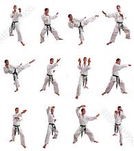 Karate man collage