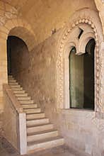 The castle, Inner yard. Trani. Apulia. Italy
