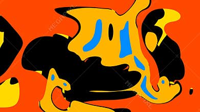 Digital marbling, bright abstract 3D computer generated backdrop, colorful liquid color palette mesh background