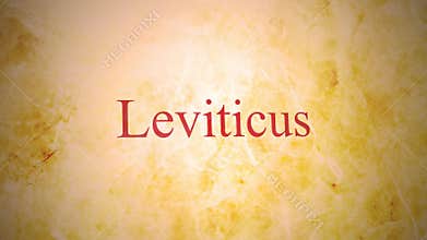 Books of the old testament in the bible series - Leviticus