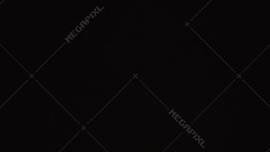 Lightning bolts flicker in dark sky, rain and thunder sounds. Scary thunderstorm