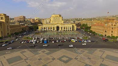 Amazing shot of National gallery of Armenia located on Republic square, Yerevan