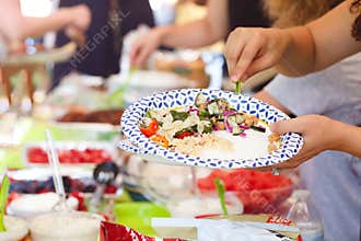 People at a Summer Cookout
