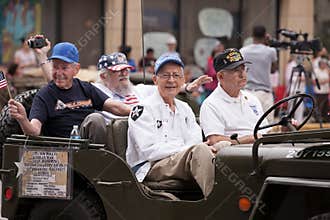 Veterans of the Korean War on Fourth July Parade